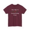 Unisex t-shirt from Twisted Angell with the sarcastic phrase “Most Likely To Gossip During Grace” printed on the front.