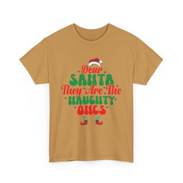 Unisex t-shirt from Twisted Angell with the sarcastic phrase “Dear Santa, They Are The Naughty Ones” printed on the front.