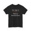 10165925121030662417_2048-1.jpeg Unisex t-shirt from Twisted Angell with the sarcastic phrase “Most Likely to Wake Up Wearing Tinsel” printed on the front.