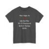 Unisex t-shirt from Twisted Angell with the sarcastic phrase “Most Likely To Ask For The Wi-Fi Password Before Saying Hello” printed on the front.