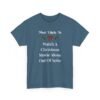 Unisex t-shirt from Twisted Angell with the sarcastic phrase “Most Likely To Watch A Christmas Movie Alone Out Of Spite” printed on the front.