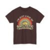 Unisex t-shirt from Twisted Angell with the sarcastic phrase “I'm Just A Ray Of Sarcastic Sunshine” printed on the front.