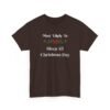 10284190013711789716_2048.jpeg Unisex t-shirt from Twisted Angell with the sarcastic phrase “Most Likely To Sleep All Christmas Day” printed on the front.