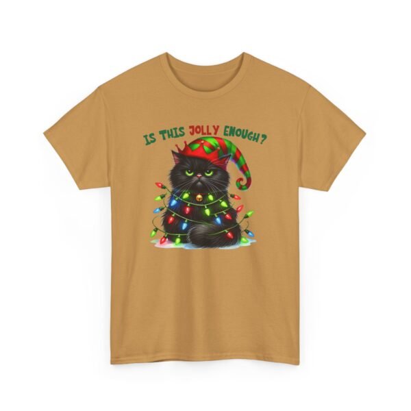 Unisex t-shirt from Twisted Angell with the sarcastic phrase “Is This Jolly Enough?” printed on the front.
