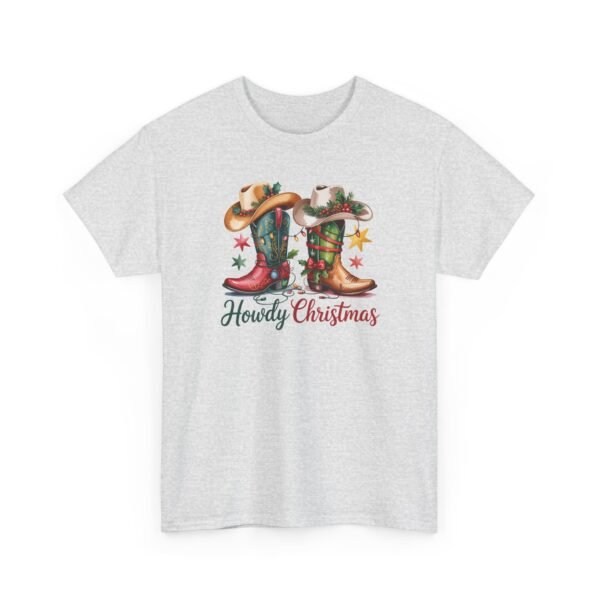 Unisex t-shirt from Twisted Angell with the sarcastic phrase “Howdy Christmas” printed on the front.