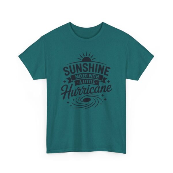 10352218607384918964_2048-1.jpeg Unisex t-shirt from Twisted Angell with the sarcastic phrase “Sunshine Mixed with a Little Hurricane” printed on the front.