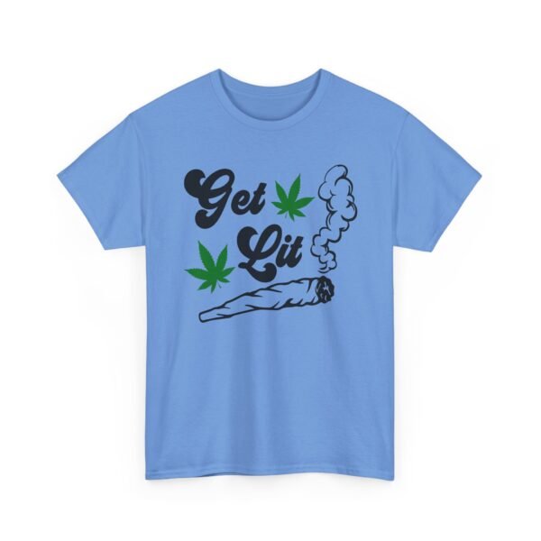 Unisex t-shirt from Twisted Angell with the sarcastic phrase “Get Lit” printed on the front.