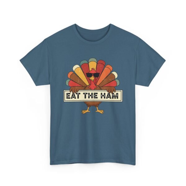 Unisex t-shirt from Twisted Angell with the sarcastic phrase “Eat the Ham” printed on the front.