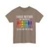 Unisex t-shirt from Twisted Angell with the sarcastic phrase “I Have Neither The Time Nor The Crayons To Explain This To You” printed on the front.