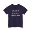 Unisex t-shirt from Twisted Angell with the sarcastic phrase “Most Likely To Be On Their Phone All Night” printed on the front.