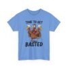 Unisex t-shirt from Twisted Angell with the sarcastic phrase “Time To Get Basted” printed on the front.