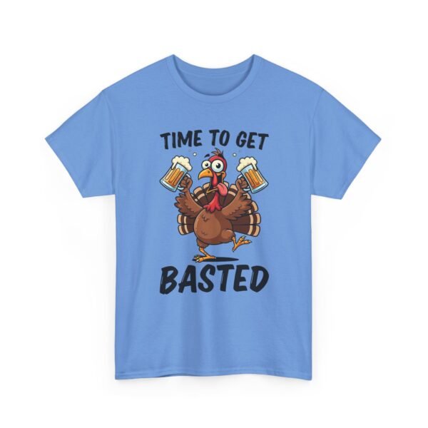 Unisex t-shirt from Twisted Angell with the sarcastic phrase “Time To Get Basted” printed on the front.
