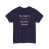Unisex t-shirt from Twisted Angell with the sarcastic phrase “Most Likely To Steal The Blanket” printed on the front.