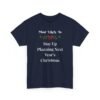 10737939315974387616_2048.jpeg Unisex t-shirt from Twisted Angell with the sarcastic phrase “Most Likely To Stay Up Planning Next Year's Christmas” printed on the front.
