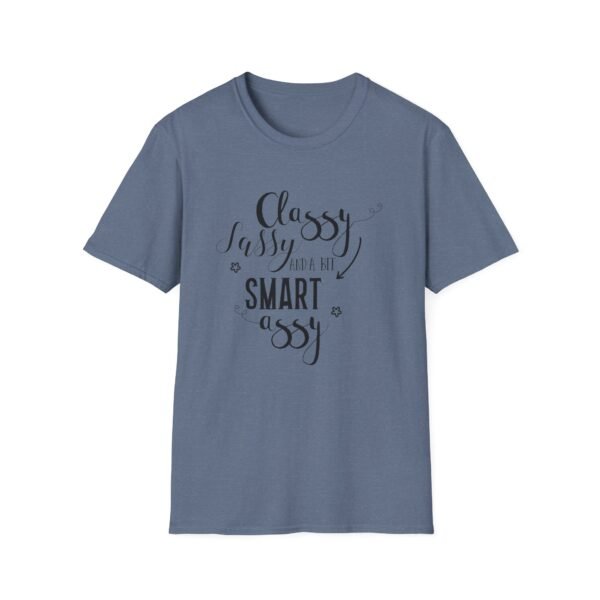 10843209102191088416_2048-1.jpeg Unisex t-shirt from Twisted Angell with the sarcastic phrase “Classy Sassy and a Bit Smart Assy” printed on the front.