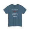 Unisex t-shirt from Twisted Angell with the sarcastic phrase “Most Likely To Bring Up Politics At Dinner” printed on the front.