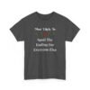 Unisex t-shirt from Twisted Angell with the sarcastic phrase “Most Likely To Spoil The Ending For Everyone Else” printed on the front.