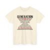 Unisex t-shirt from Twisted Angell with the sarcastic phrase “Generation X - The True FAFO Generation” printed on the front.