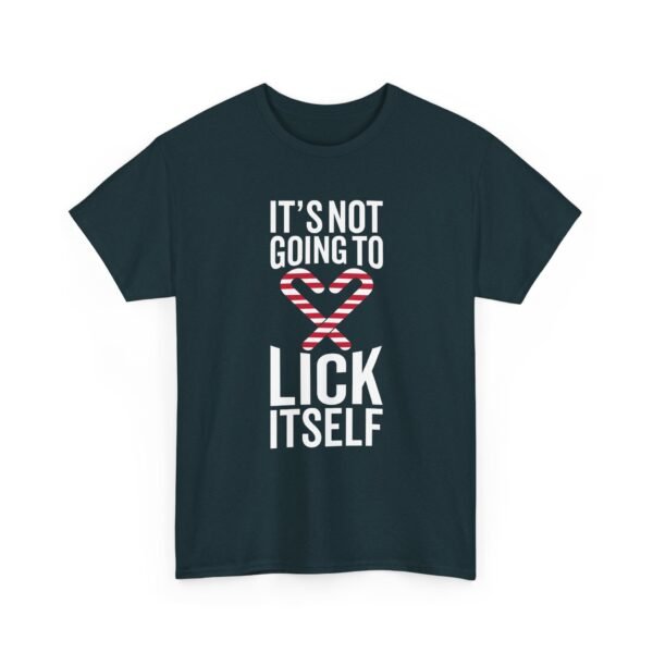 Unisex t-shirt from Twisted Angell with the sarcastic phrase “It's Not Going To Lick Itself” printed on the front.