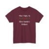 11161290361373955496_2048.jpeg Unisex t-shirt from Twisted Angell with the sarcastic phrase “Most Likely To Kiss Santa's Helper” printed on the front.