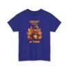 Unisex t-shirt from Twisted Angell with the sarcastic phrase “Coolest Turkey in Town” printed on the front.