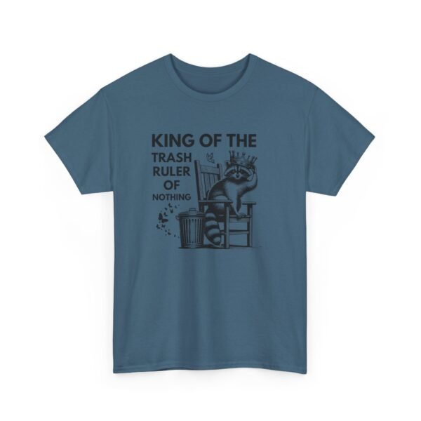 Unisex t-shirt from Twisted Angell with the sarcastic phrase “King Of The Trash, Ruler Of Nothing” printed on the front.