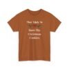 Unisex t-shirt from Twisted Angell with the sarcastic phrase “Most Likely To Burn The Christmas Cookies” printed on the front.