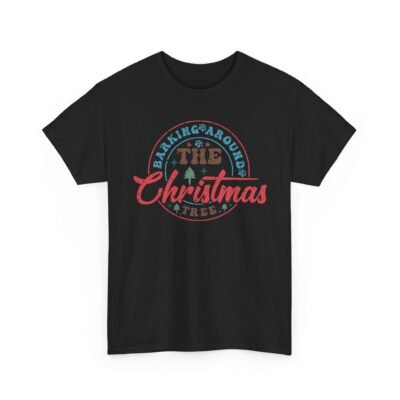 Unisex t-shirt from Twisted Angell with the sarcastic phrase “Barking Around The Christmas Tree” printed on the front.