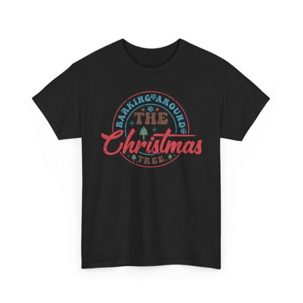 Unisex t-shirt from Twisted Angell with the sarcastic phrase “Barking Around The Christmas Tree” printed on the front.