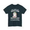 Unisex t-shirt from Twisted Angell with the sarcastic phrase “My Level Of Sarcasm Depends On Your Level Of Stupidity So Speak Wisely” printed on the front.