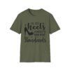 11264261776474764646_2048-1.jpeg Unisex t-shirt from Twisted Angell with the sarcastic phrase “I've Got Heels Higher Than Your Standards” printed on the front.