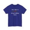 Unisex t-shirt from Twisted Angell with the sarcastic phrase “Most Likely To Bring Pudding Shots” printed on the front.