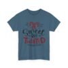 Unisex t-shirt from Twisted Angell with the sarcastic phrase “Sweet But Twisted” printed on the front.