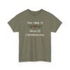 11351955214871971240_2048.jpeg Unisex t-shirt from Twisted Angell with the sarcastic phrase “Most Likely To Sleep All Christmas Day” printed on the front.