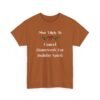 Unisex t-shirt from Twisted Angell with the sarcastic phrase “Most Likely To Cancel Homework For Holiday Spirit” printed on the front.