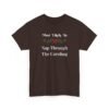 Unisex t-shirt from Twisted Angell with the sarcastic phrase “Most Likely to Nap Through The Caroling” printed on the front.