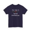 Unisex t-shirt from Twisted Angell with the sarcastic phrase “Most Likely To Spread Christmas Joy” printed on the front.