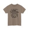 Unisex t-shirt from Twisted Angell with the sarcastic phrase “If You Don't Want A Sarcastic Answer, Don't Ask Me” printed on the front.