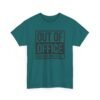 Unisex t-shirt from Twisted Angell with the sarcastic phrase “Out of Office - Might Not Come Back” printed on the front.