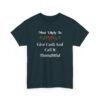 Unisex t-shirt from Twisted Angell with the sarcastic phrase “Most Likely To Give Cash And Call It Thoughtful” printed on the front.