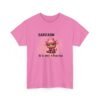 Unisex t-shirt from Twisted Angell with the sarcastic phrase “Sarcasm Is My Charm” printed on the front.