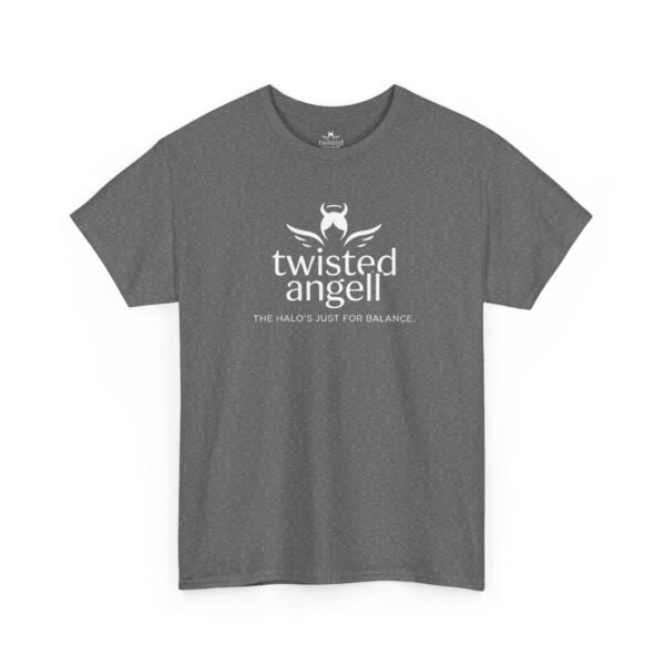 Unisex t-shirt from Twisted Angell with the sarcastic phrase “Twisted Angell - White” printed on the front.