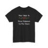 Unisex t-shirt from Twisted Angell with the sarcastic phrase “Most Likely To Wear Pajamas To The Store” printed on the front.