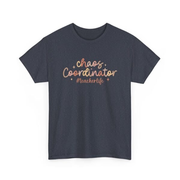 1179962806316727726_2048.jpeg Unisex t-shirt from Twisted Angell with the sarcastic phrase “Chaos Coordinator #teacherlife” printed on the front.