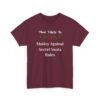 Unisex t-shirt from Twisted Angell with the sarcastic phrase “Most Likely to Mutiny Against Secret Santa Rules” printed on the front.