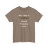 Unisex t-shirt from Twisted Angell with the sarcastic phrase “Most Likely To Hoard Wrapping Paper” printed on the front.