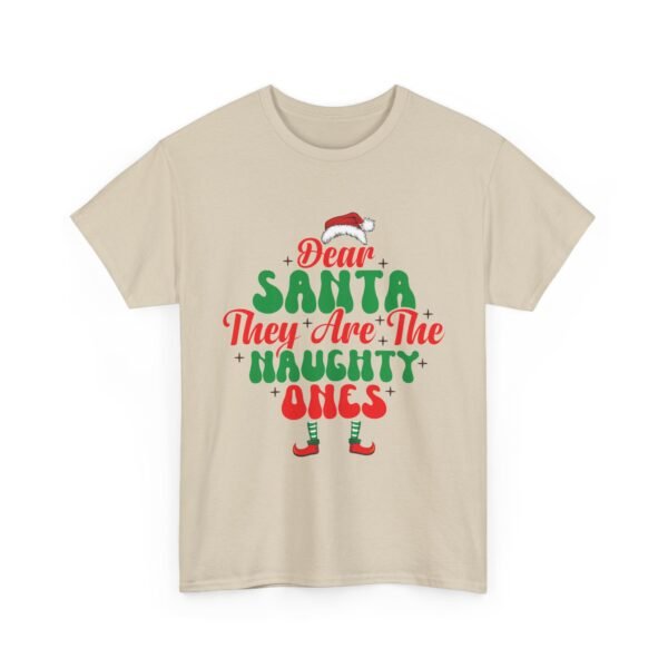 Unisex t-shirt from Twisted Angell with the sarcastic phrase “Dear Santa, They Are The Naughty Ones” printed on the front.