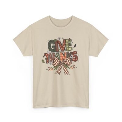 Unisex t-shirt from Twisted Angell with the sarcastic phrase “Give Thanks” printed on the front.