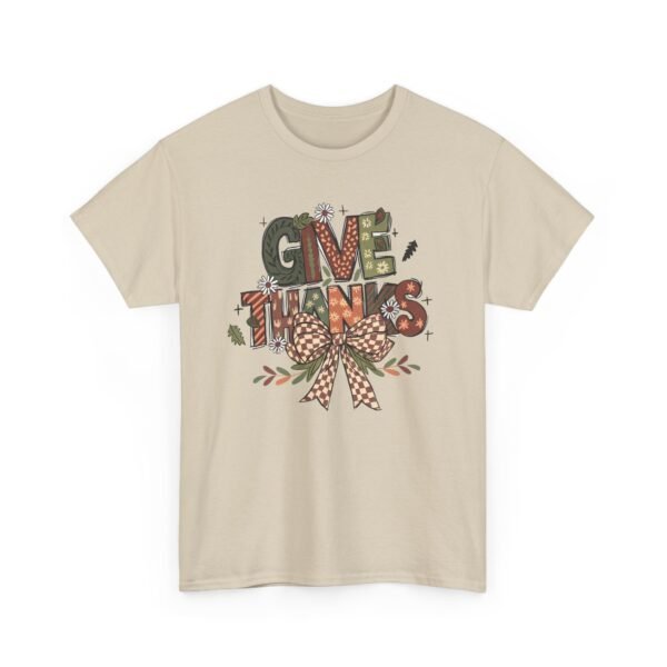 Unisex t-shirt from Twisted Angell with the sarcastic phrase “Give Thanks” printed on the front.