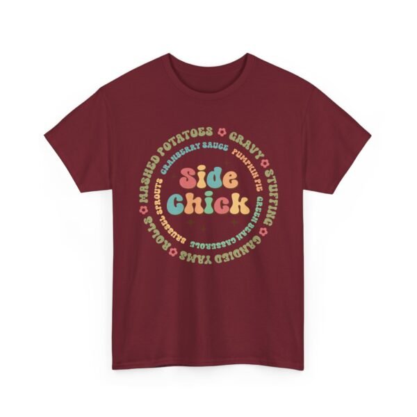 Unisex t-shirt from Twisted Angell with the sarcastic phrase “Side Chick” printed on the front.